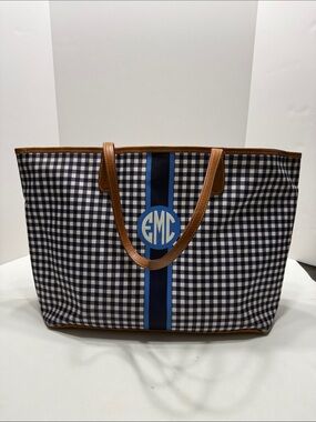 Barrington Canvas Tote with Brown Leather Trim